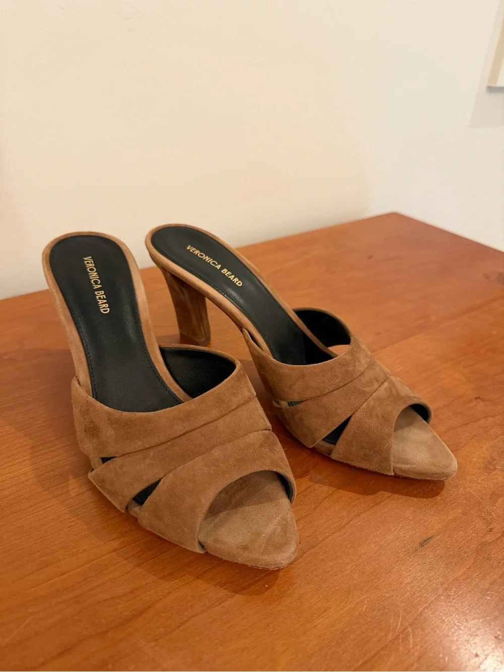 Veronica Beard Cassiel Suede Slide Sandal - Hazelwood - Picture 6 of 11